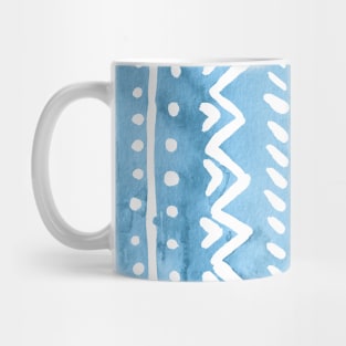 Loose boho chic pattern - blue Mug